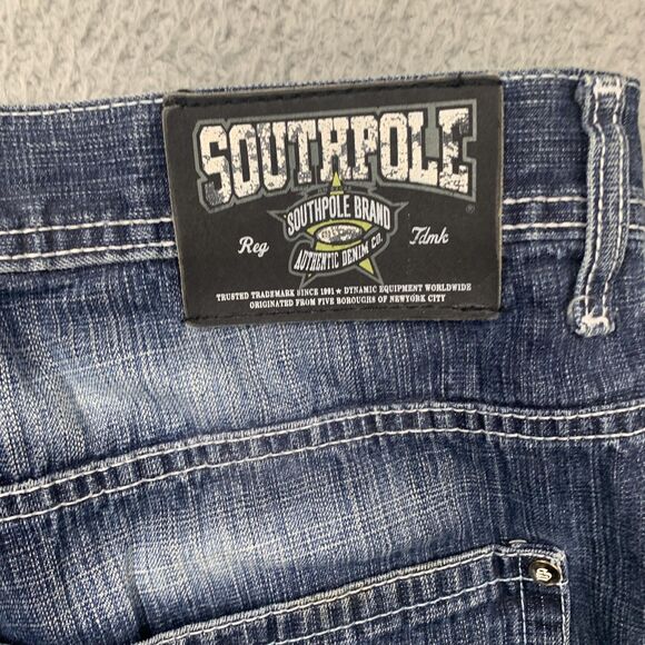 Southpole Denim Shorts Mens 38 Blue Jorts Relaxed Fit Streetwear Y2K - Picture 11 of 15